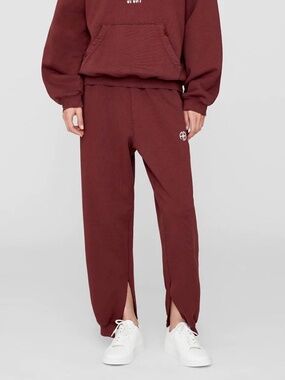 Anine Bing sport burgundy trousers sweatpants